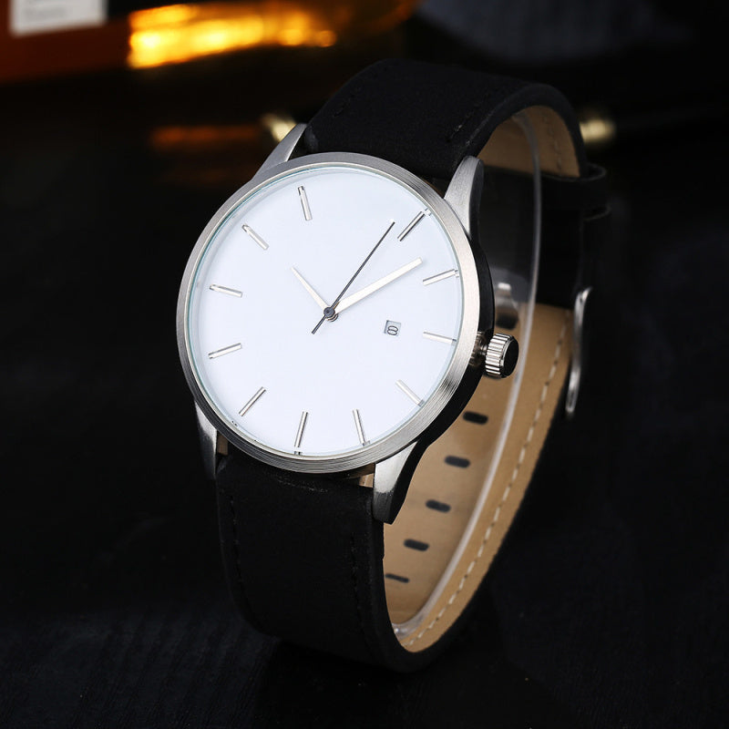 Men's Watches Fashion Leather Quartz Watch Casual Sports Male Wristwatch With Date