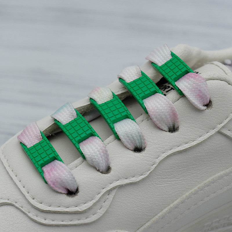 Weiou Manufacturer NEW ARRIVAL Shoe Plastic Decoration Green Rectangular ARC Grid Plastic Shoelaces Tips