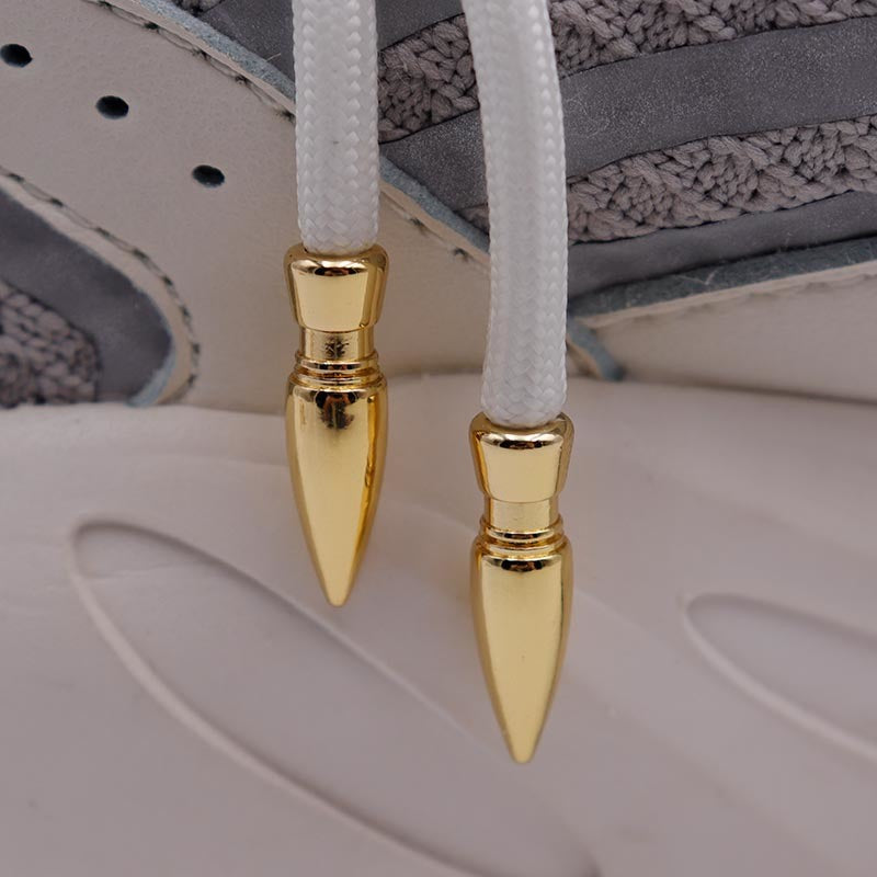 Weiou Manufacturer Metal Shoe Accessories Draw Cord Tips Golden Bullet Alloy-Metal Head Shoe Decoration
