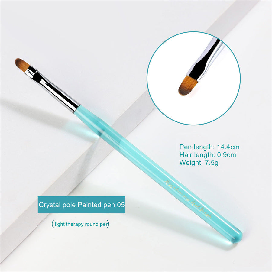 1 piece New manicure Japanese manicure transparent marine blue rod pull line pen hook pen crystal pen phototherapy pen