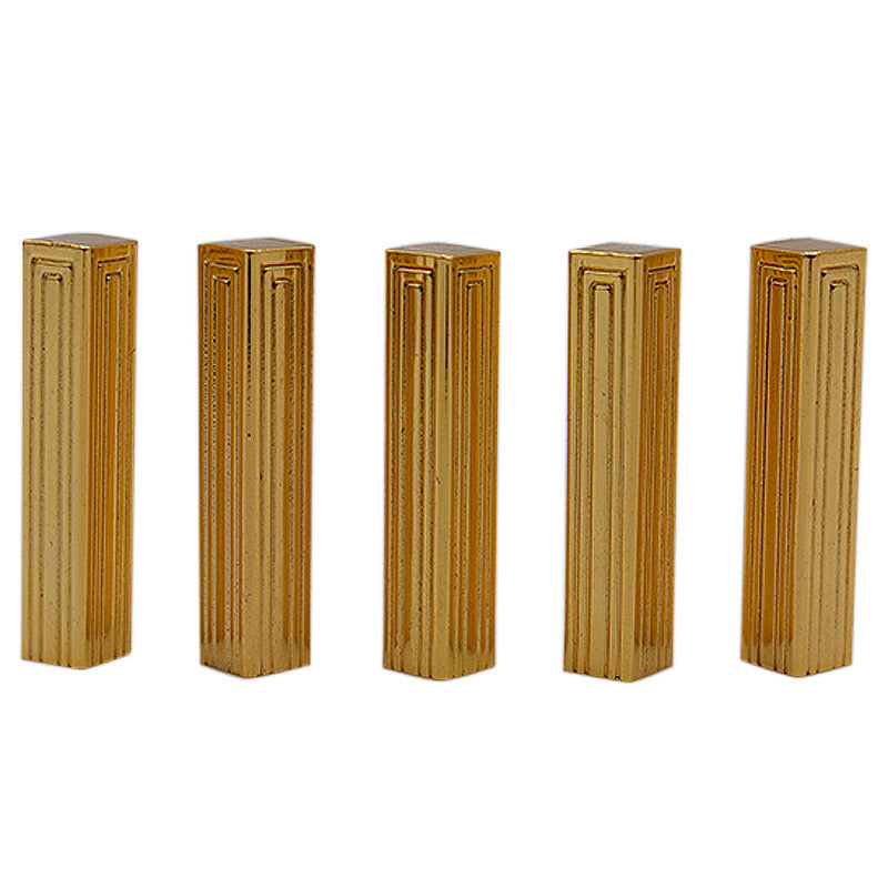 Weiou Shoe Accessories Golden Yellow Rectangular metal aglet for sale metal head tips support customized