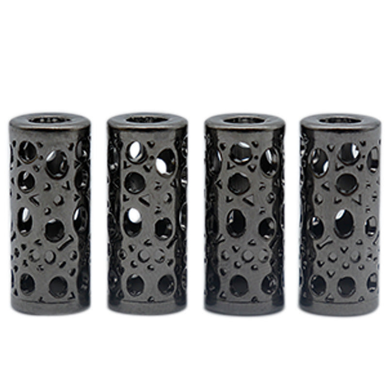 Weiou Manufacturer Custom High Quality  Flat Head Hollow Bell Gun Black Metal Head For Shoe Laces