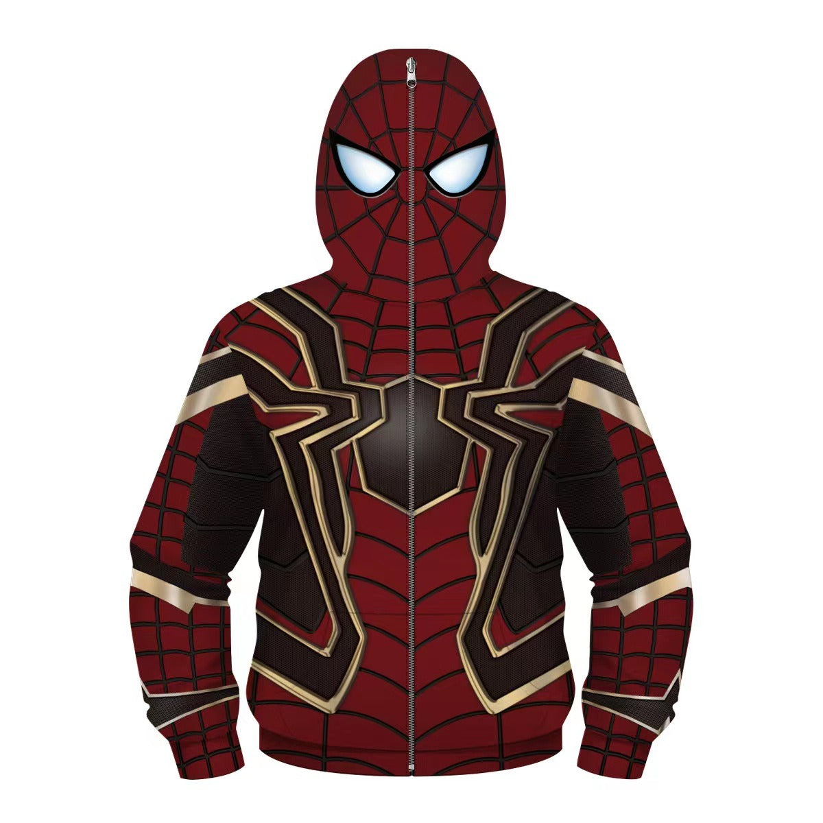 Kids Boy Spider-man Hoodies Hooded Zip Coat Jacket Top Outwear Fans Gift
