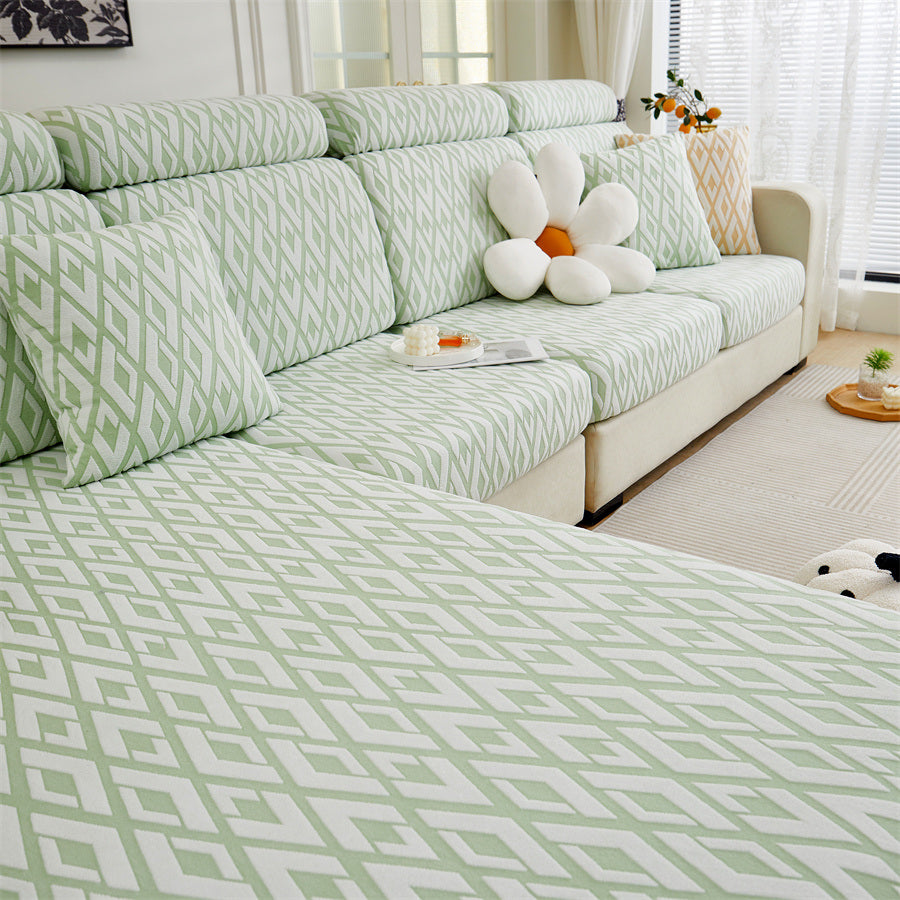 1 Pc Jacquard Sofa Cover Anti Slip Guifei Four Season Universal Sofa Hat Elastic All Inclusive Universal Cushion Cover
