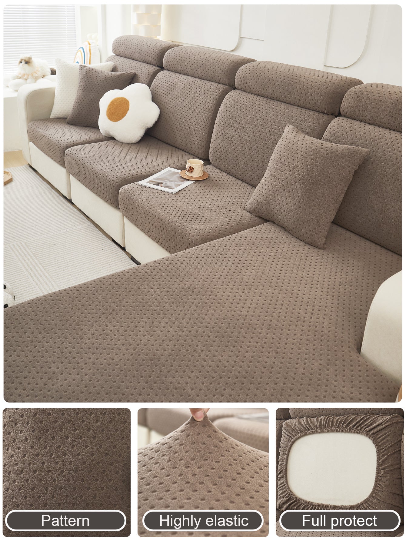 1 pc Sofa cover new simple modern universal all inclusive elastic anti slip thick sofa cushion all year round universal