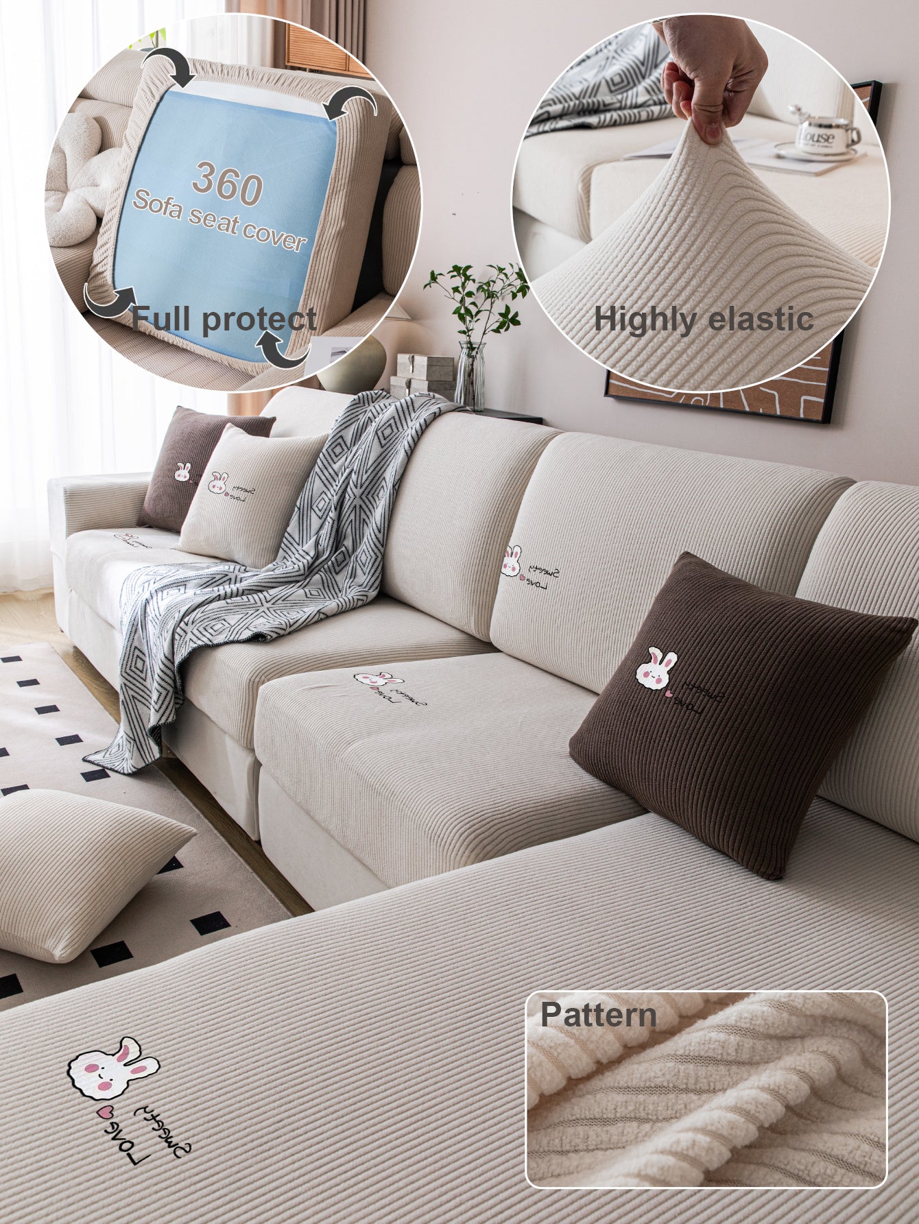 1 PC Dove Velvet Sofa Cover All Inclusive Universal Anti Cat Scratch All Season Universal Sofa Cover Cushion Sofa Hat