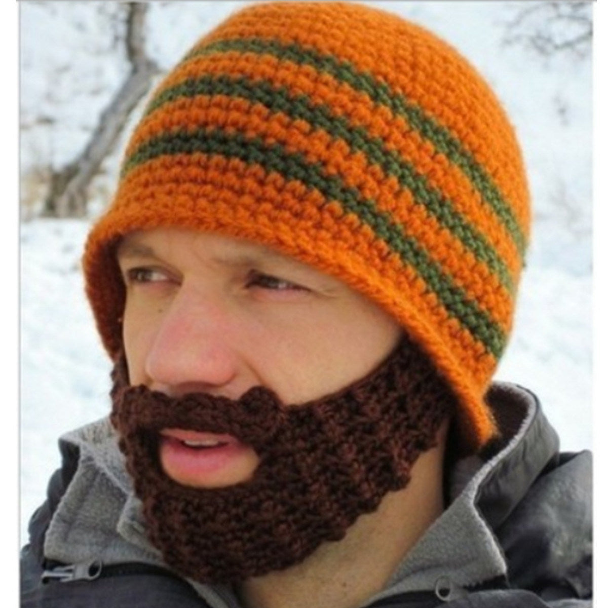 Handmade wool mask hat creative wool mustache hat Christmas hat