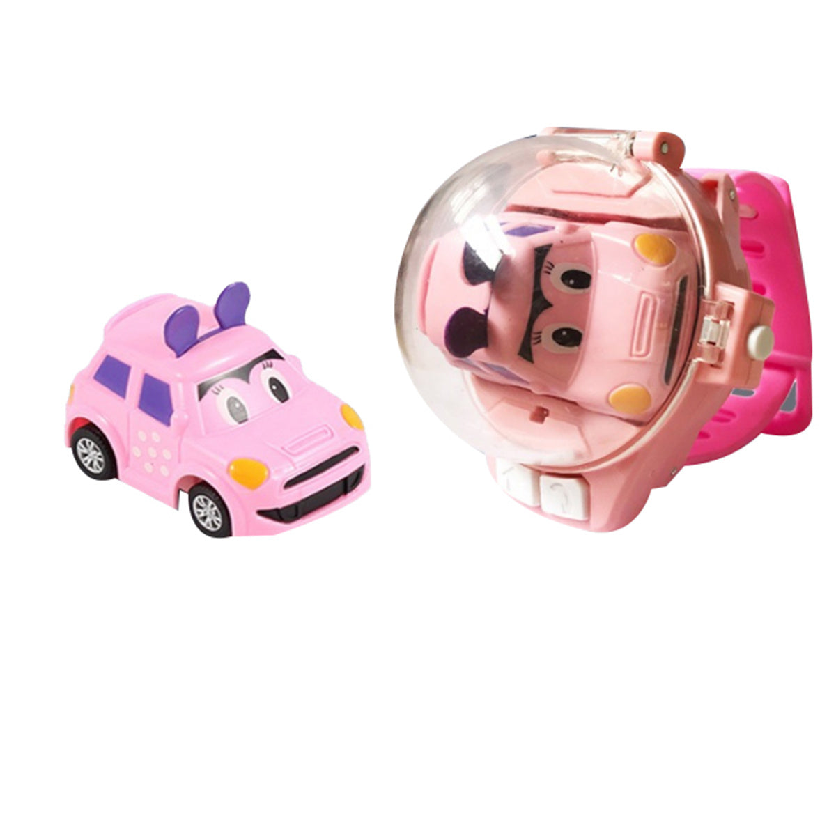 Mini RC Car Watch Toys,USB Charging Cartoon RC Car Gifts