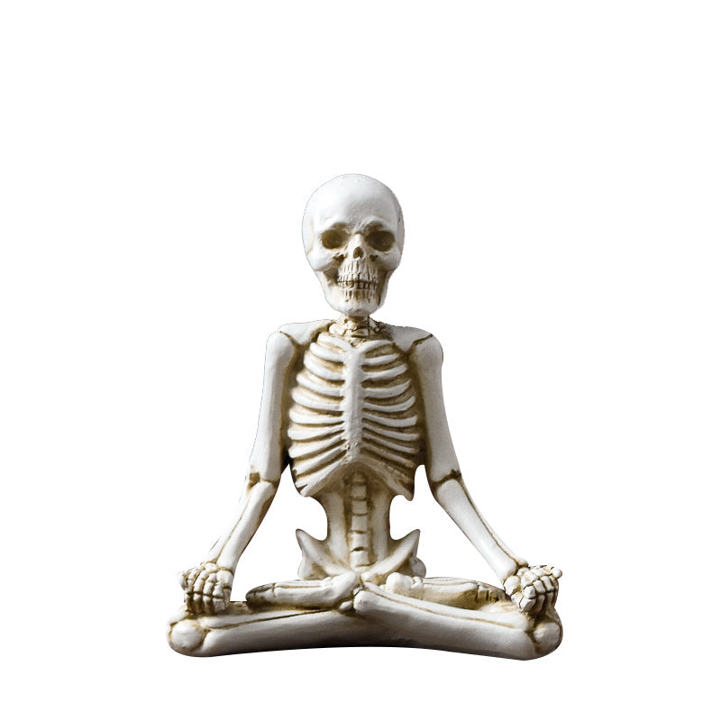 Bone Stretchers Skeletons in Yoga Poses Decorative Statue Set