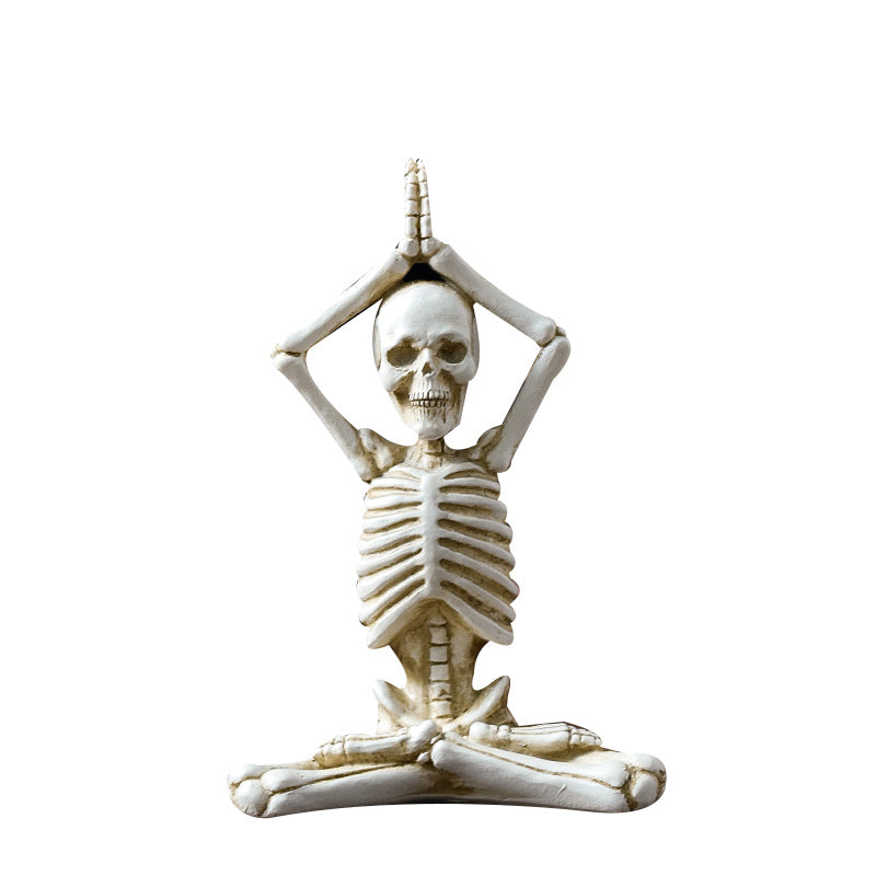 Bone Stretchers Skeletons in Yoga Poses Decorative Statue Set