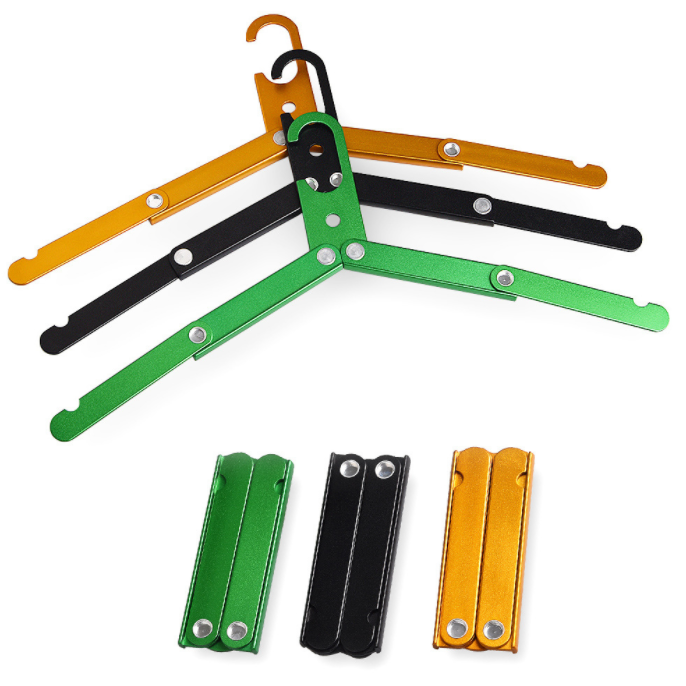 Aluminum Alloy Folding Hanger Portable Clothes Rack Wardrobe Storage Rack 3pcs