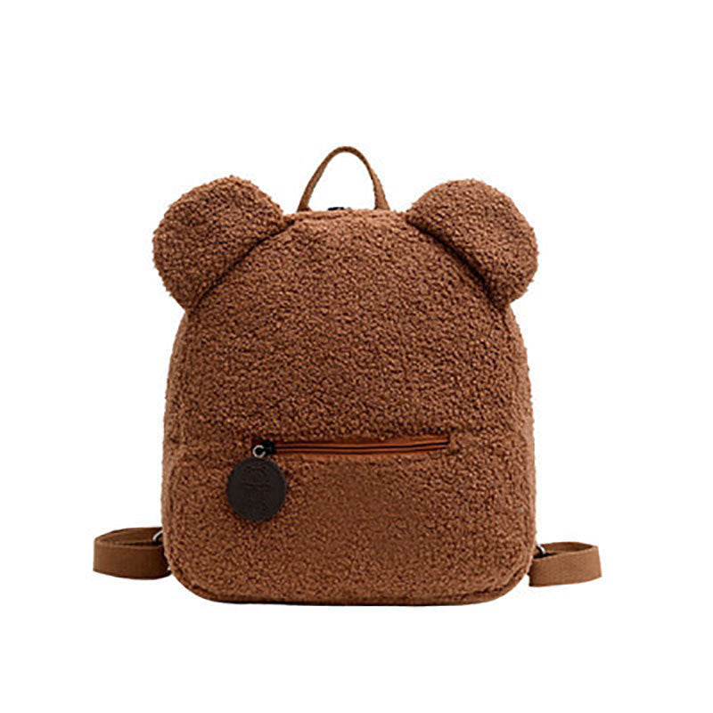Personalised Bear Backpacks Custom Name Portable Children Travel Shopping Rucksacks Women's Cute Bear Shaped Shoulder Backpack