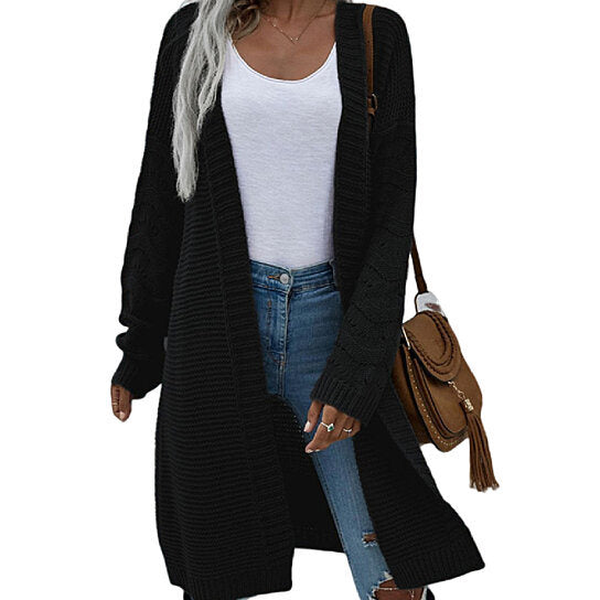 Women Open Front Cardigan Casual Soft Knit Sweater