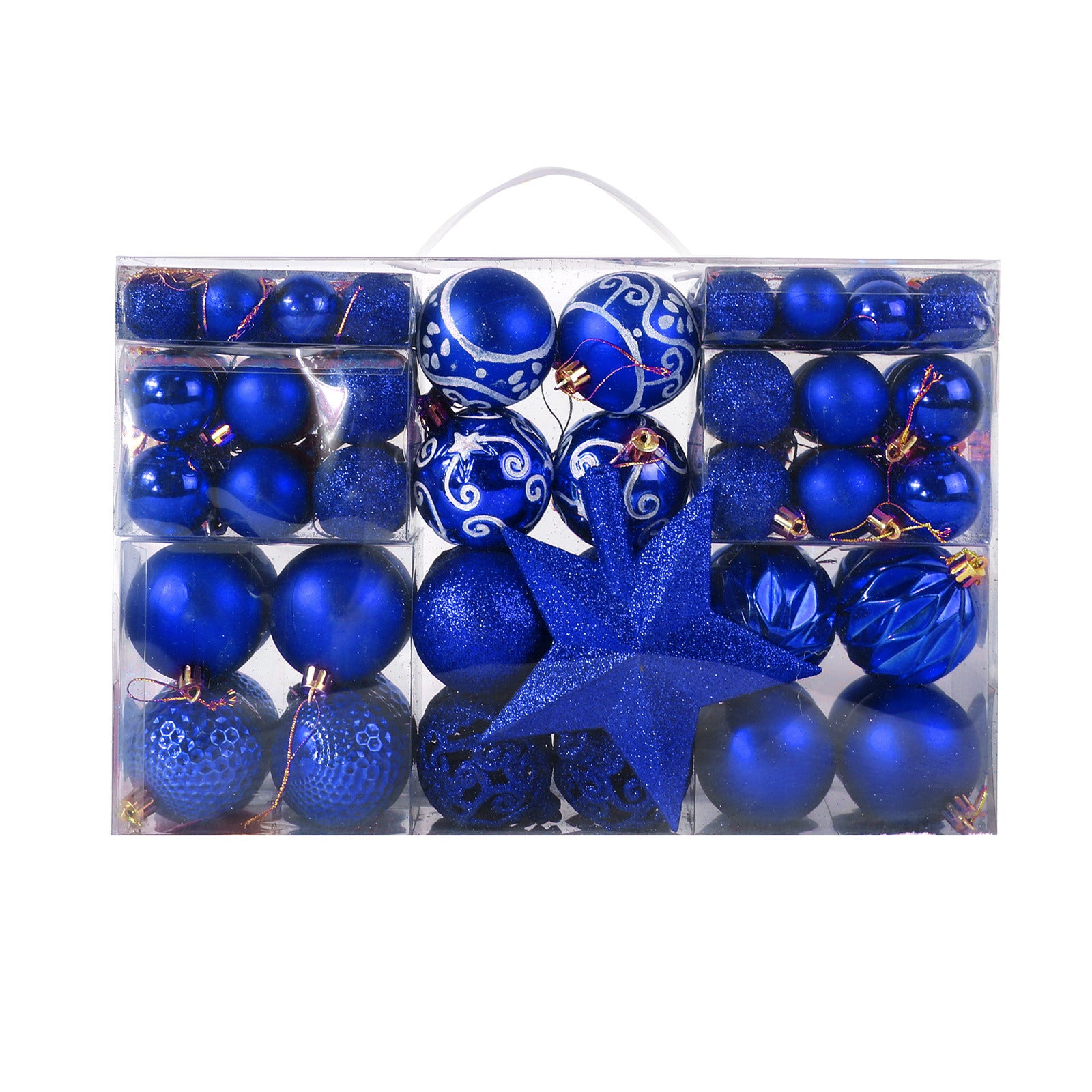 Christmas Ornaments Openwork Painted Christmas Ball Gift Box Set Christmas Tree Decoration Pendant