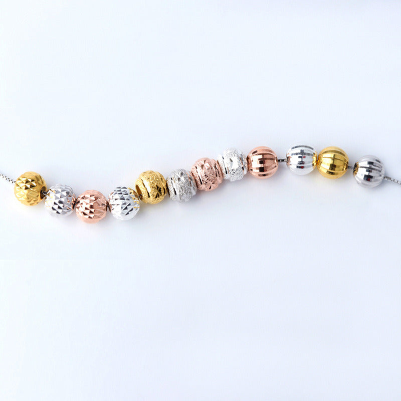 8mm Watermelon Pineapple 925 Sterling Silver DIY Beads