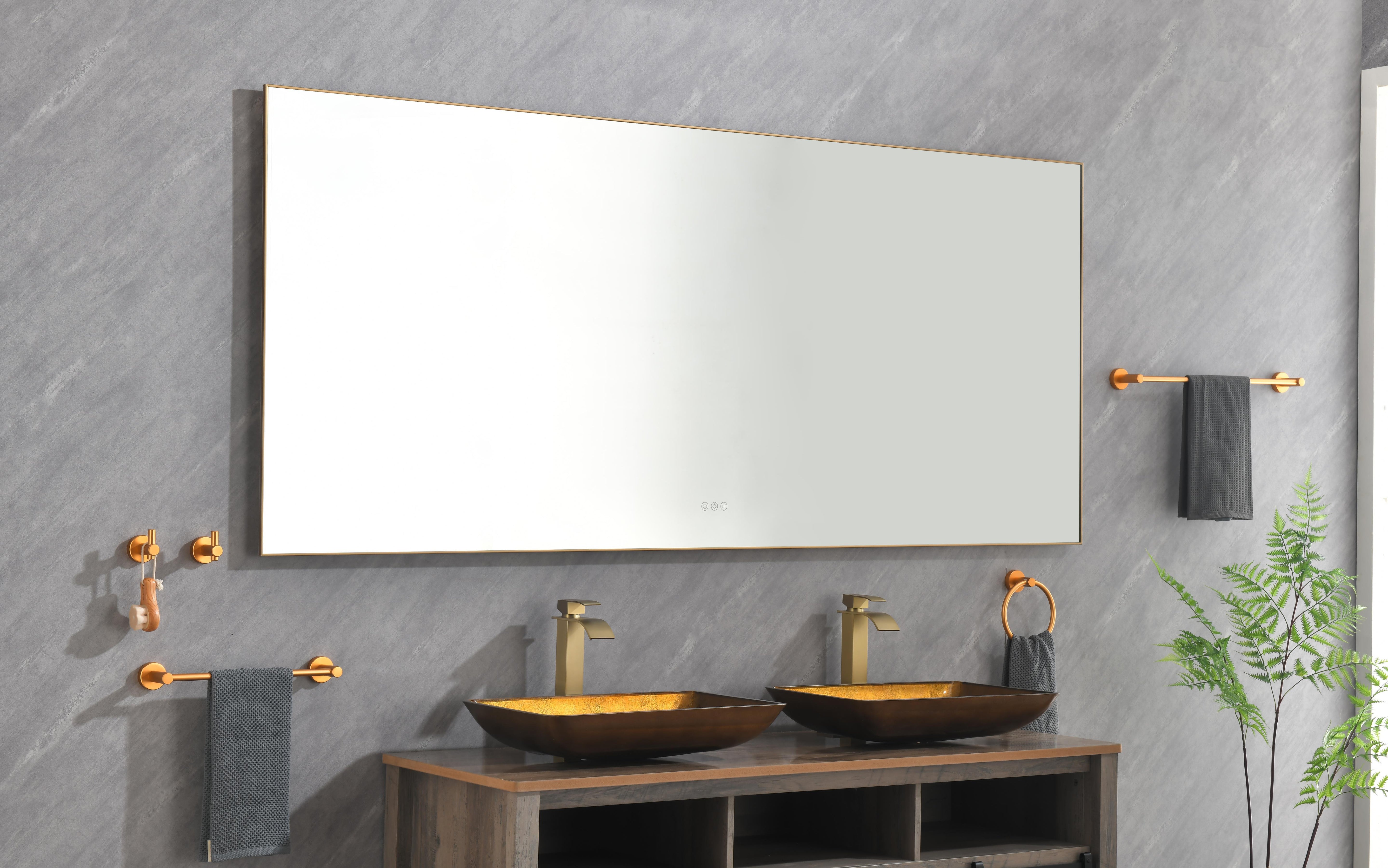 (ONLY FOR PICKUP) 84 x 36Inch LED Mirror Bathroom Vanity Mirror with Back Light; Wall Mount Anti-Fog Memory Large Adjustable Vanity Mirror