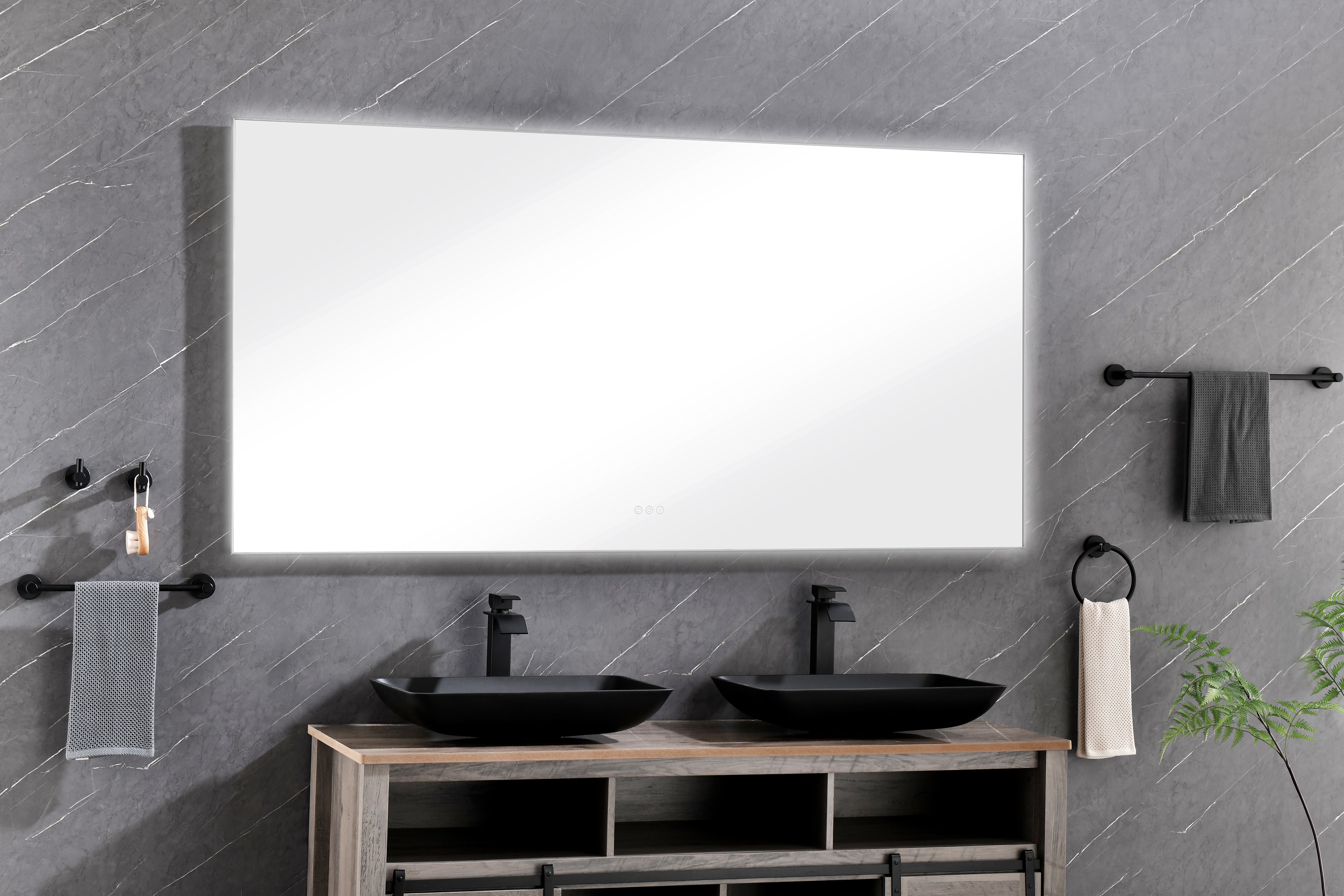 (ONLY FOR PICKUP) 72x 36Inch LED Mirror Bathroom Vanity Mirror with Back Light; Wall Mount Anti-Fog Memory Large Adjustable Vanity Mirror