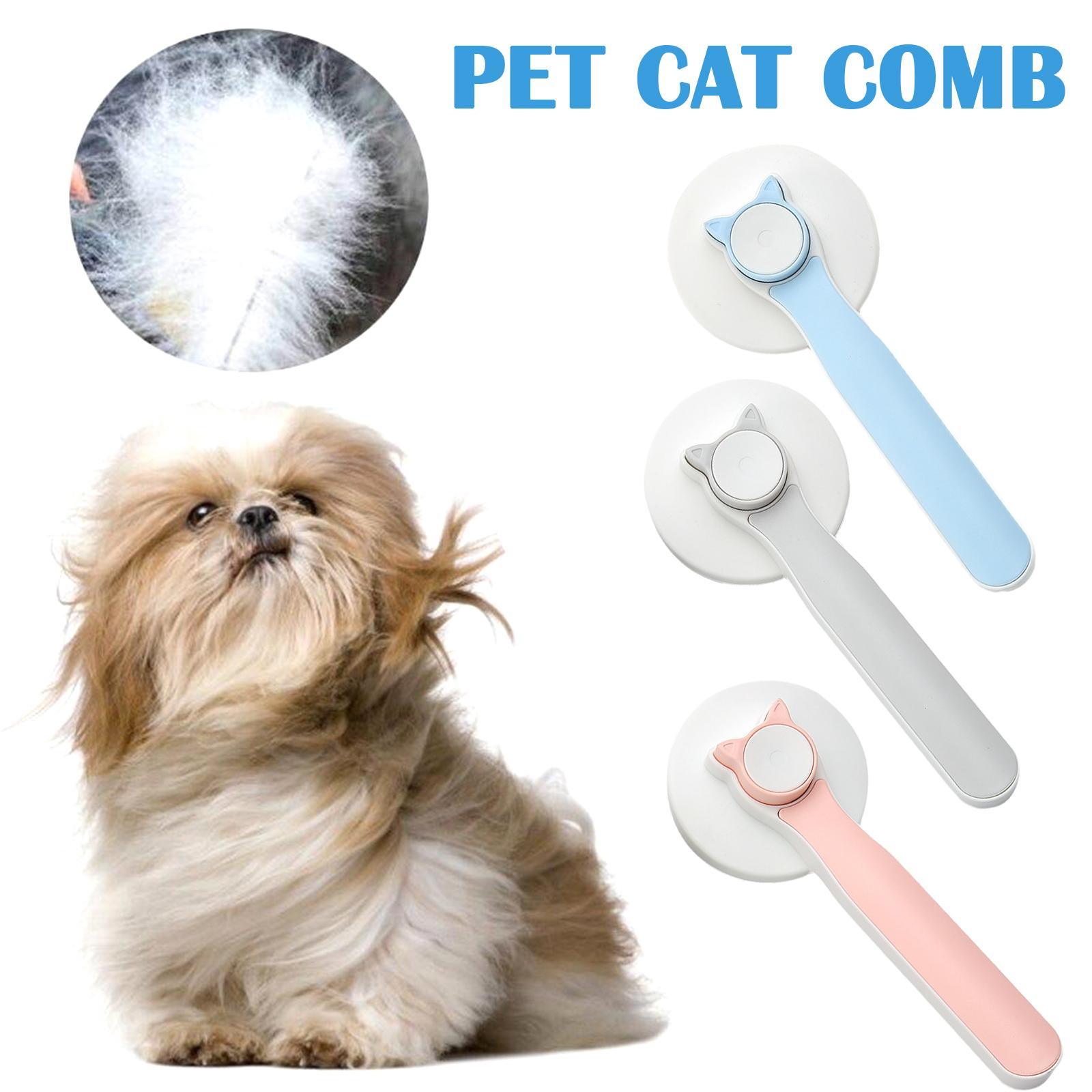 Cat Grooming Brush; Self Cleaning Slicker Brushes For Dogs Pet Hair Removal Comb Stainless Steel Needle Cat Brush Self Cleaning For Cats Dogs Hair Remover Scraper Pet Grooming Tool
