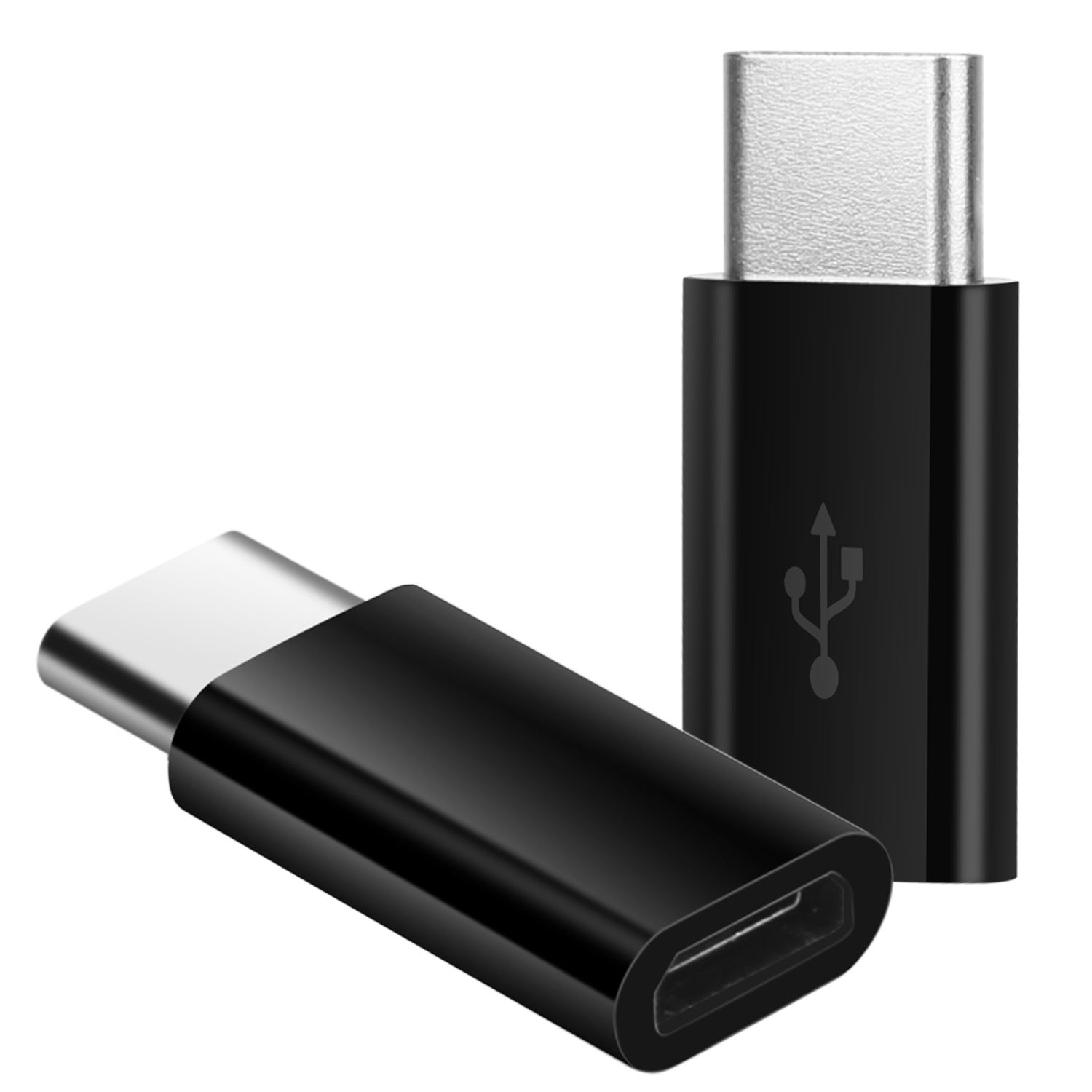 2Pcs Micro USB To Type C Adapter Type C Connector Converter For Data Syncing Charging Universal for Type C Phones Pads