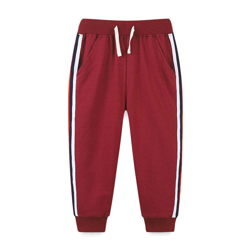 Baby Boy Side Striped Pattern Autumn New Style Sport Trousers