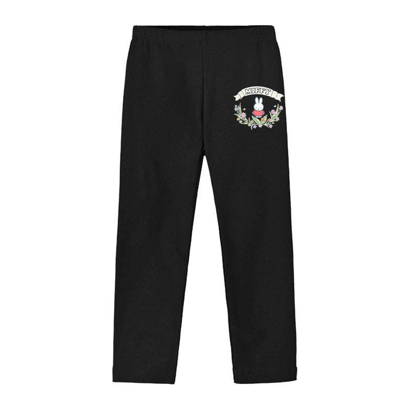 Baby Girl Cartoon Bunny Print Pattern Soft Cotton Pants