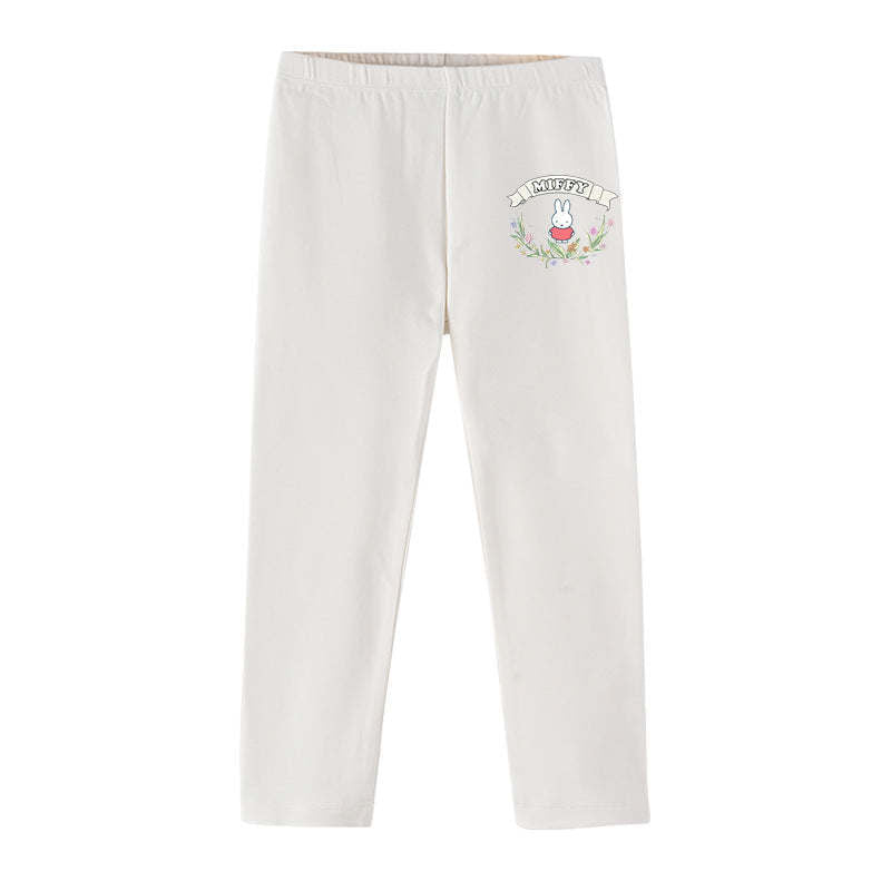 Baby Girl Cartoon Bunny Print Pattern Soft Cotton Pants