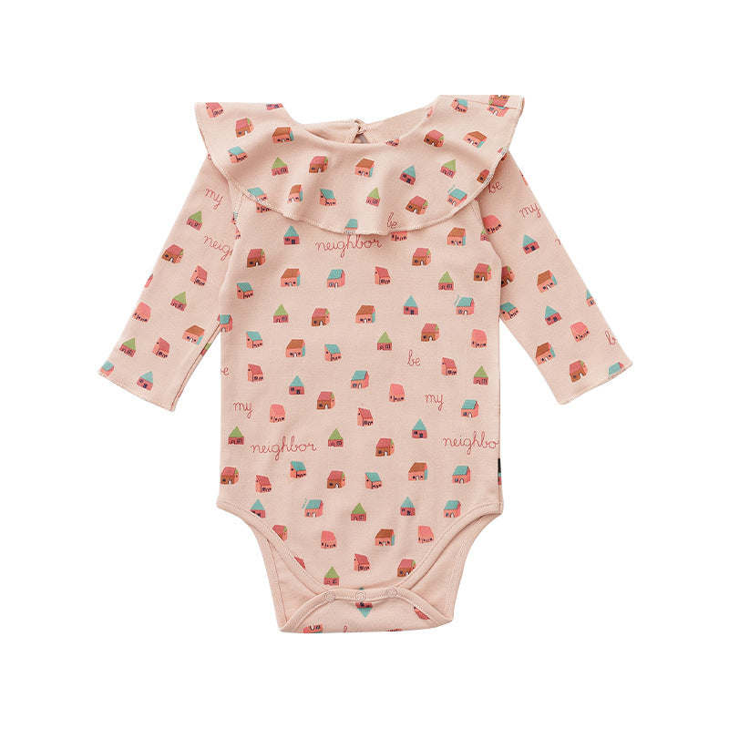 Baby Plaid Pattern Envelope Collar Design Triangle Onesies