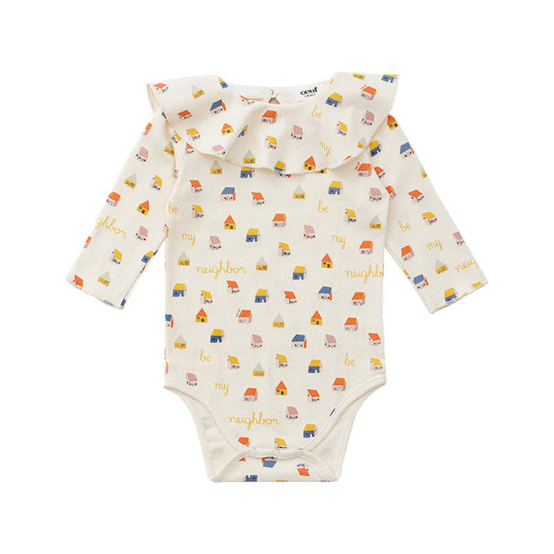 Baby Plaid Pattern Envelope Collar Design Triangle Onesies