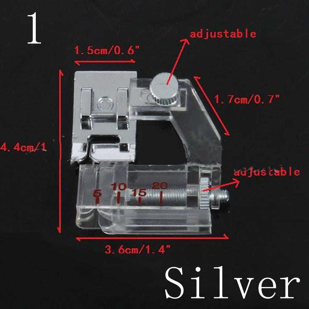 1Pcs hot sale Multi-functional Sewing Machine Adjustable Bias Tape Binding Hemming Presser Foot