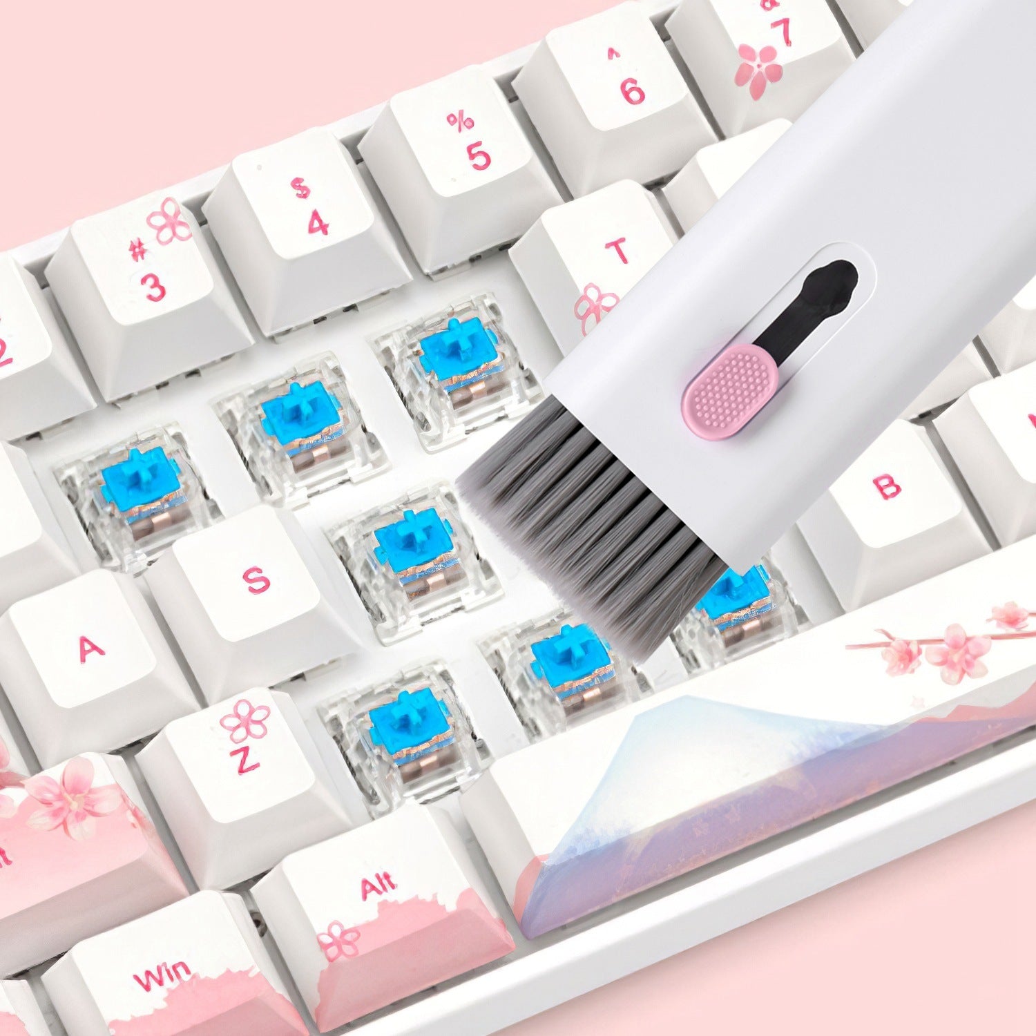 7 in 1 Laptop Keyboard Dust Cleaner Brush Set Earbud Cleaning Pen Electronics Dust Remover with Key Puller Multifunctional Cleaning Tool for PC Tablet