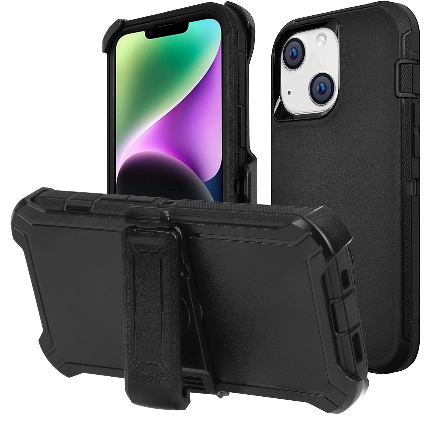 Shockproof Phone Case Anti-Shock All-Round Protection Phone Case Cover with Belt Clip