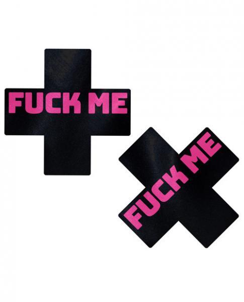 Pastease F*ck Me Plus Pasties Black Pink O/S