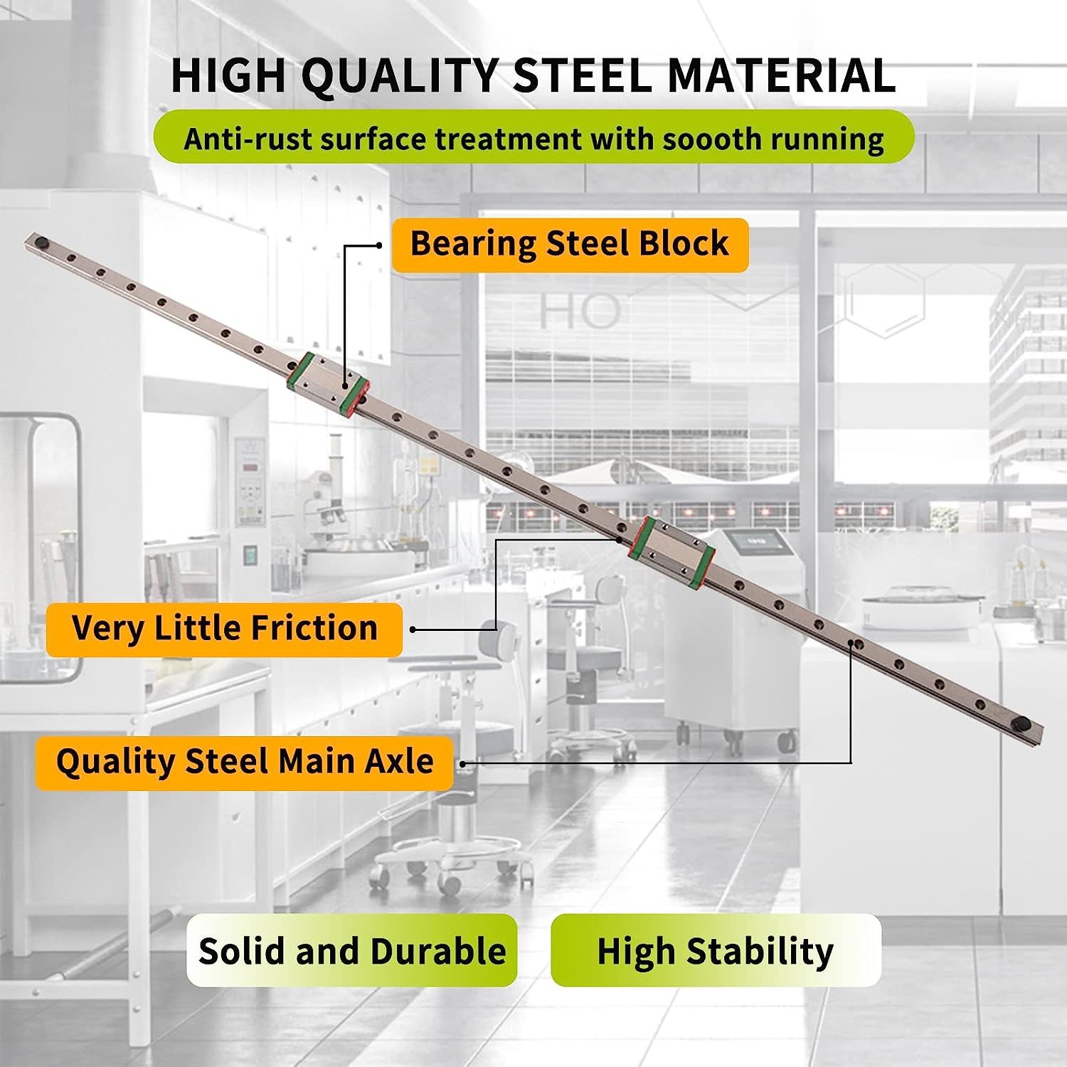 MGN12H 900mm Linear Rail Guide with 2 Stainless Steel Carriage Blocks for 3D Printers, CNC Machine Upgrade, Machining and Other Linear Motion Measurem