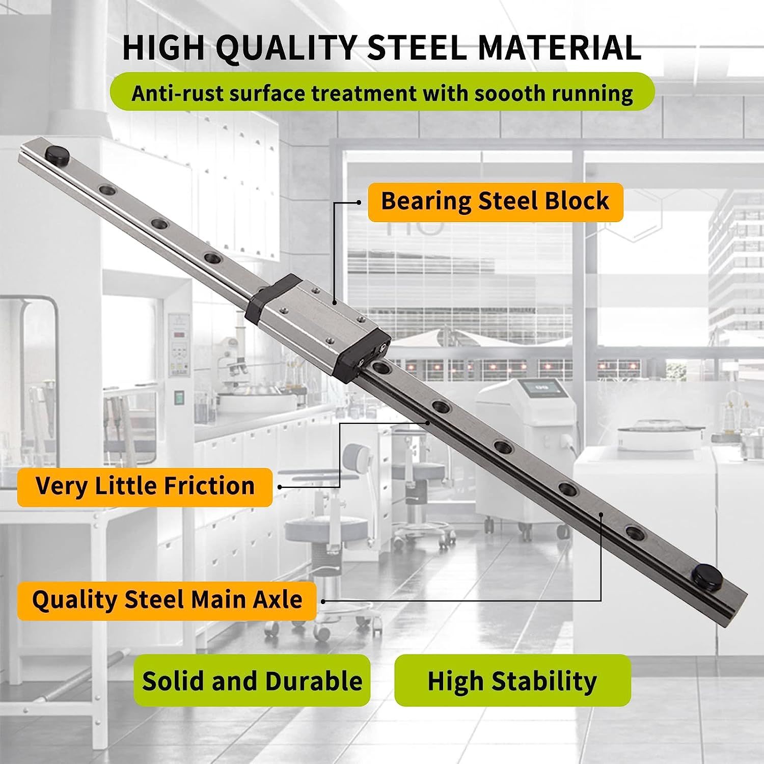 MGN12H 700mm Linear Rail Guide MGN12 Linear Rail with Stainless Steel MGN12H Carriage Block for 3D Printers, CNC Machine Upgrade, Machining and Other