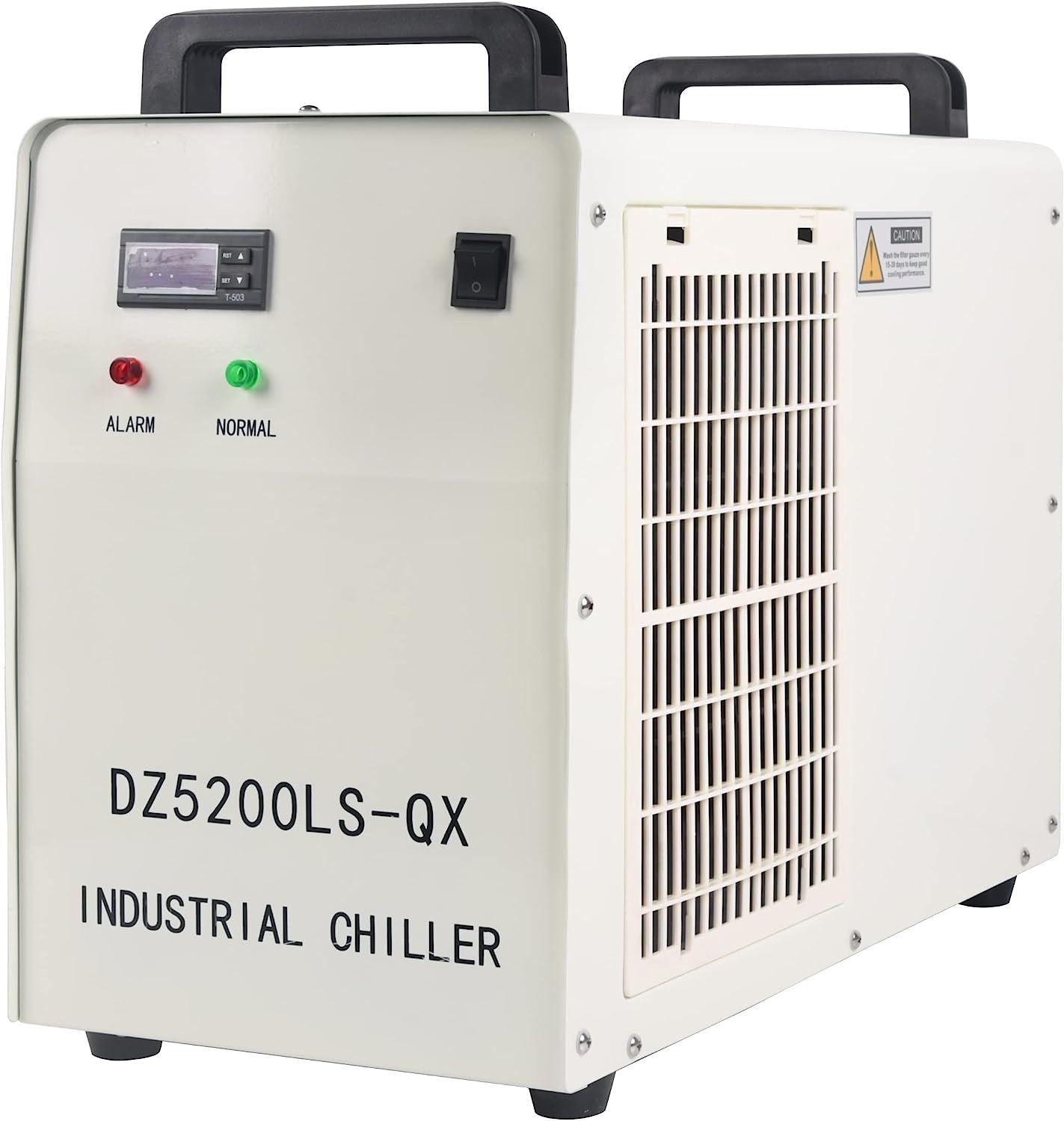 Water Chiller 6L Industrial Water Chiller for 40W 60W 80W 130W 150W CO2 Laser Engraving & Cutting Machines 4.23gpm 4.5-7A Current Recirculating Chiller