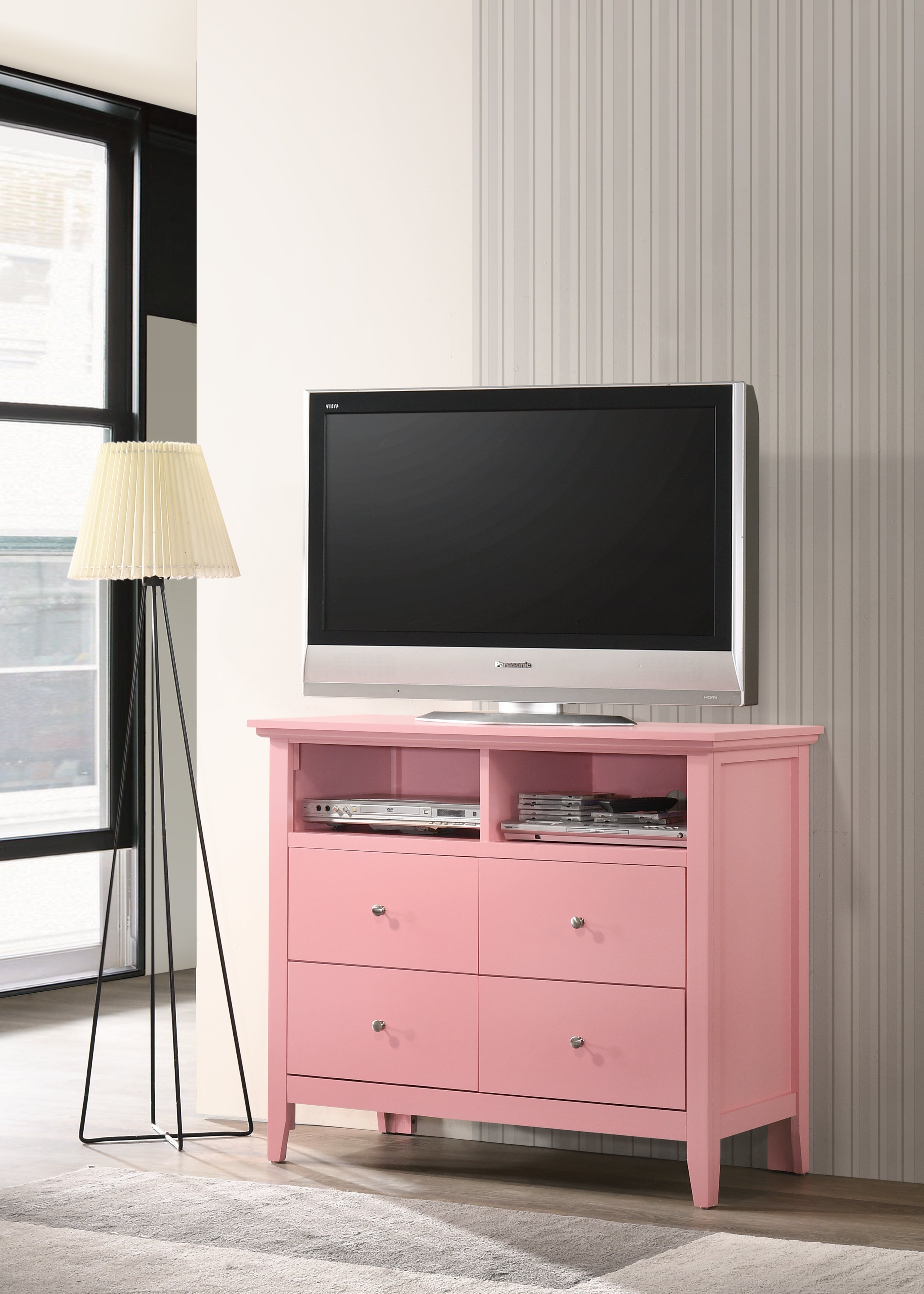 Glory Furniture Hammond G5404-TV Media Chest , Pink