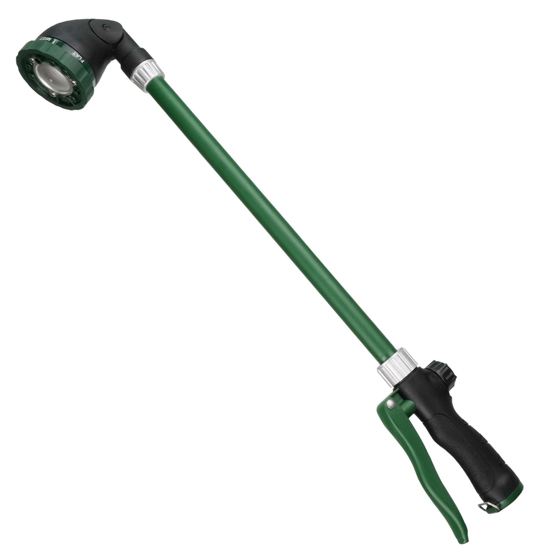 FLORIAX Watering Wand with Rotating Head Heavy Duty 24 Inch Ergonomic Sprayer Wand with Trigger Adjustable Spray Garden Hose Nozzles Hanging Basket Wand with Flow Control, No Assembly Required Wand