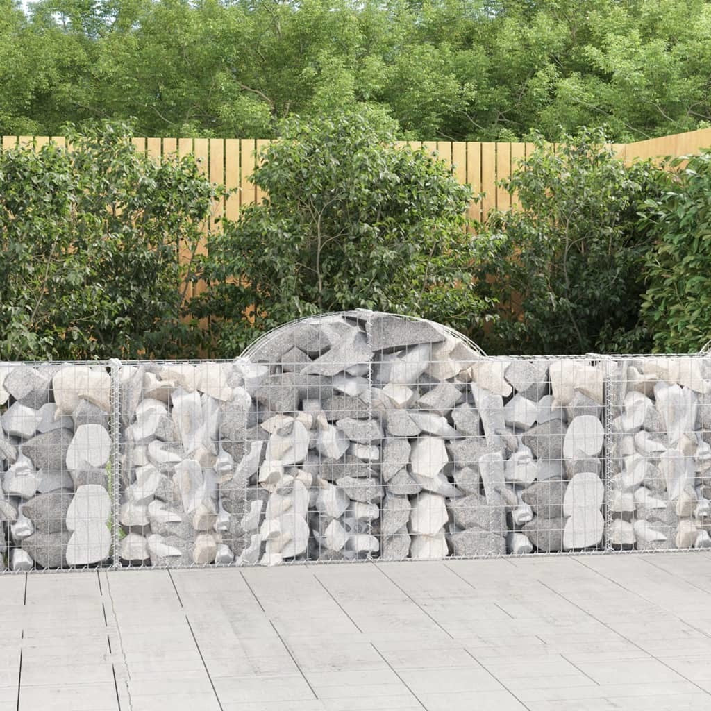 Arched Gabion Basket 78.7"x11.8"x31.5"/39.4" Galvanized Iron