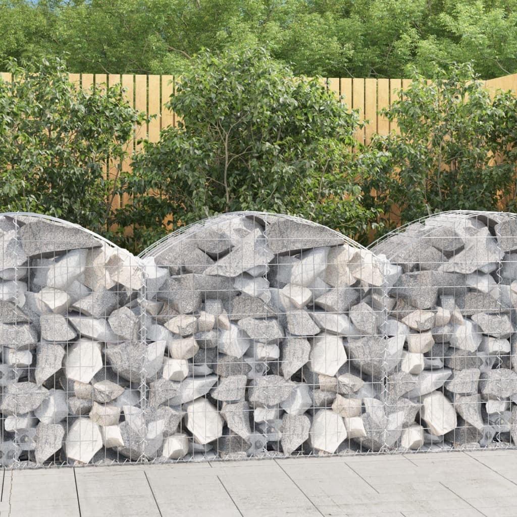 Arched Gabion Basket 39.4"x19.7"x31.5"/39.4" Galvanized Iron