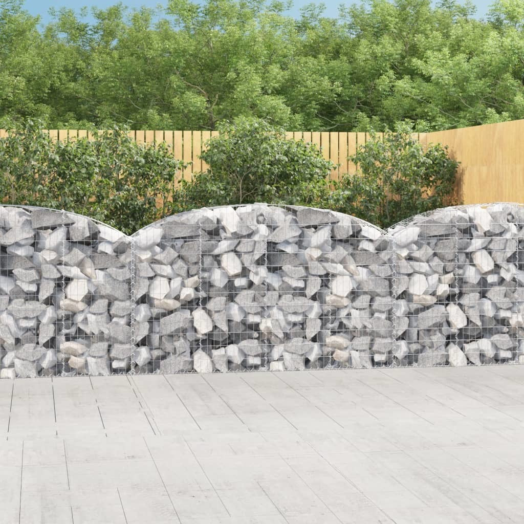 Arched Gabion Basket 78.7"x19.7"x39.4"/47.2" Galvanized Iron