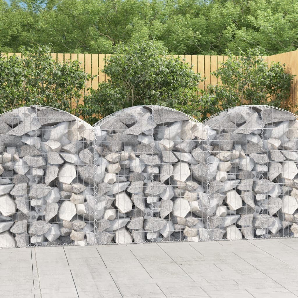 Arched Gabion Basket 39.4"x19.7"x39.4"/47.2" Galvanized Iron