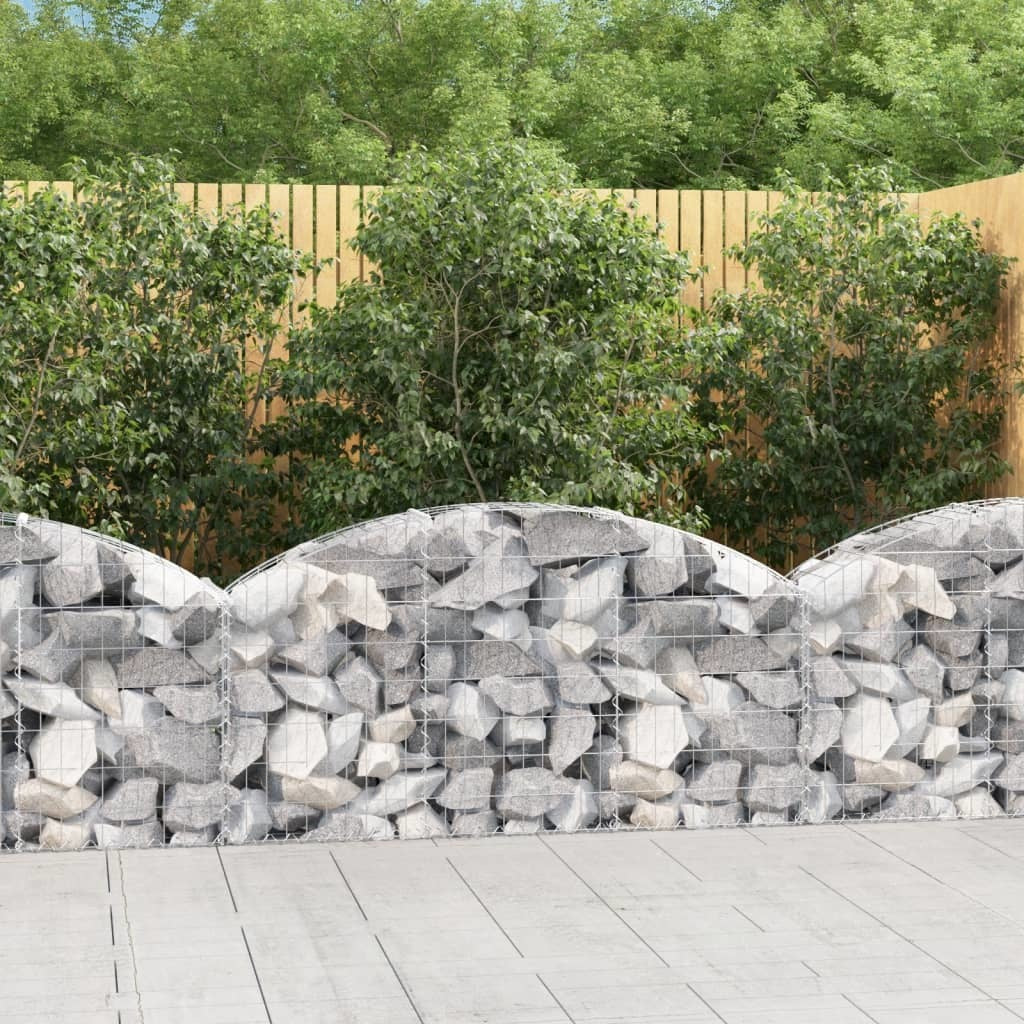 Arched Gabion Basket 59.1"x11.8"x23.6"/31.5" Galvanized Iron