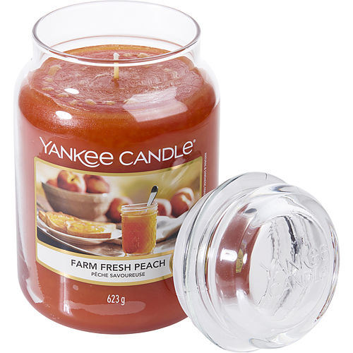 YANKEE CANDLE by Yankee Candle FARM FRESH PEACH SCENTED LARGE JAR 22 OZ