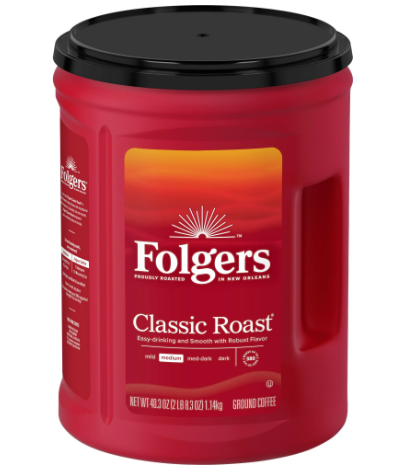 Folgers Classic Roast Ground Coffee; 40.3-Ounce