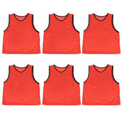6-pack Adult Scrimmage Pinnies, Red