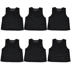 6-pack Adult Scrimmage Pinnies, Black