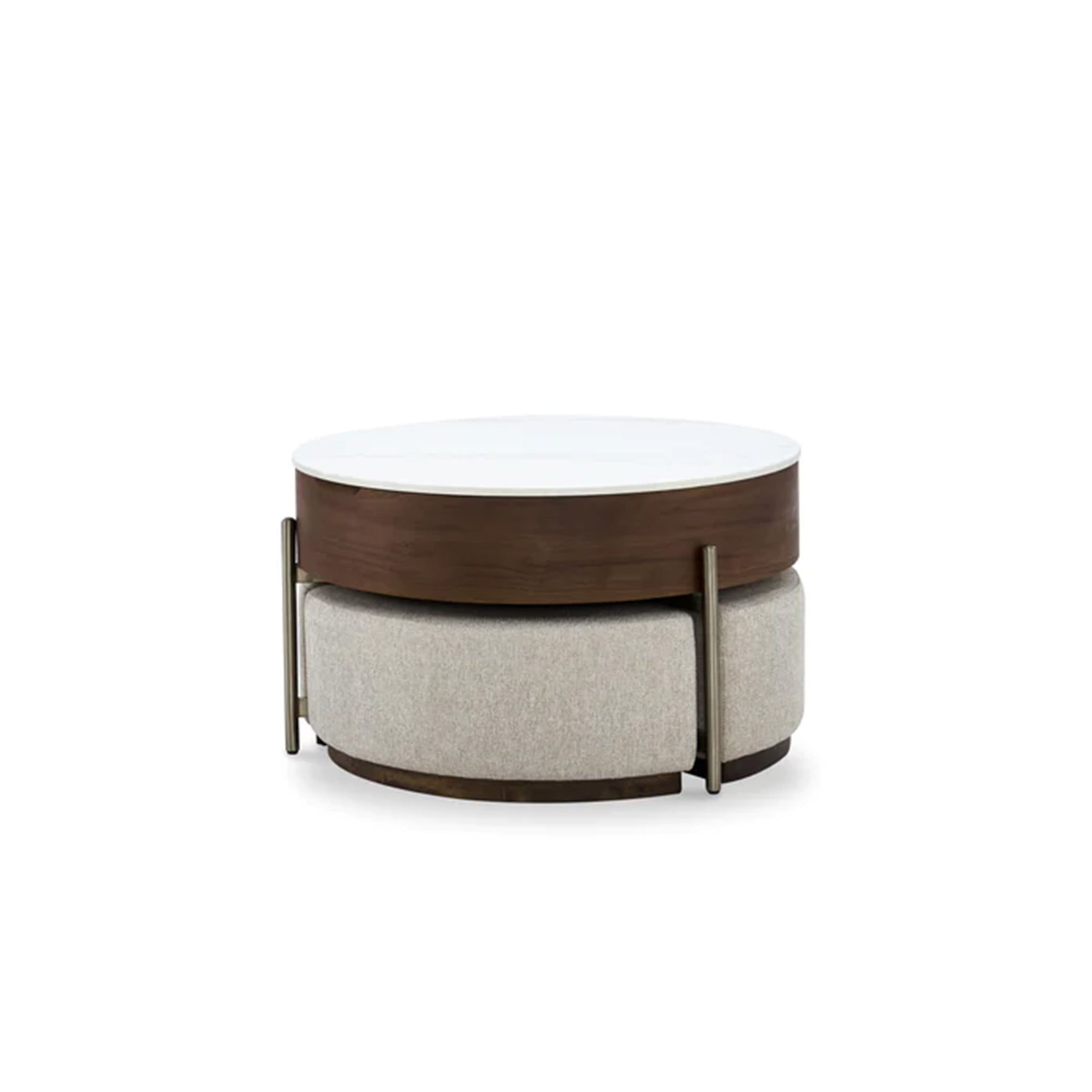 Cocktail Table Under With Ulphostered Stools