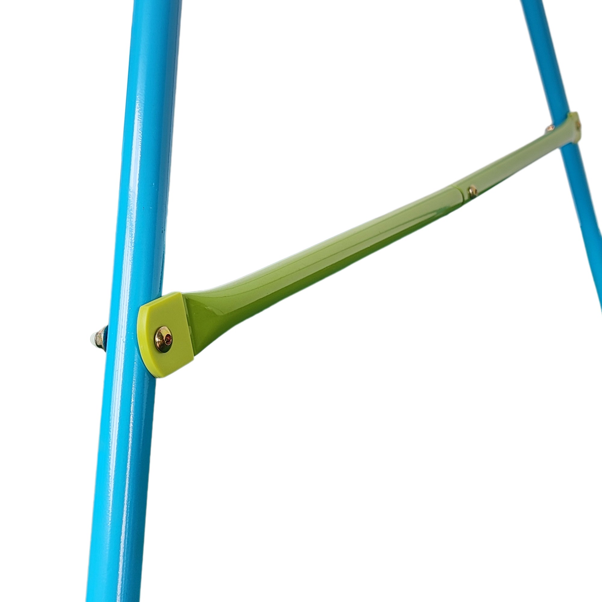 XNS067 green and blue interesting 2 in 1 baby swing mental plastic safe swing set 110lbs for outdoor playground for age 3+