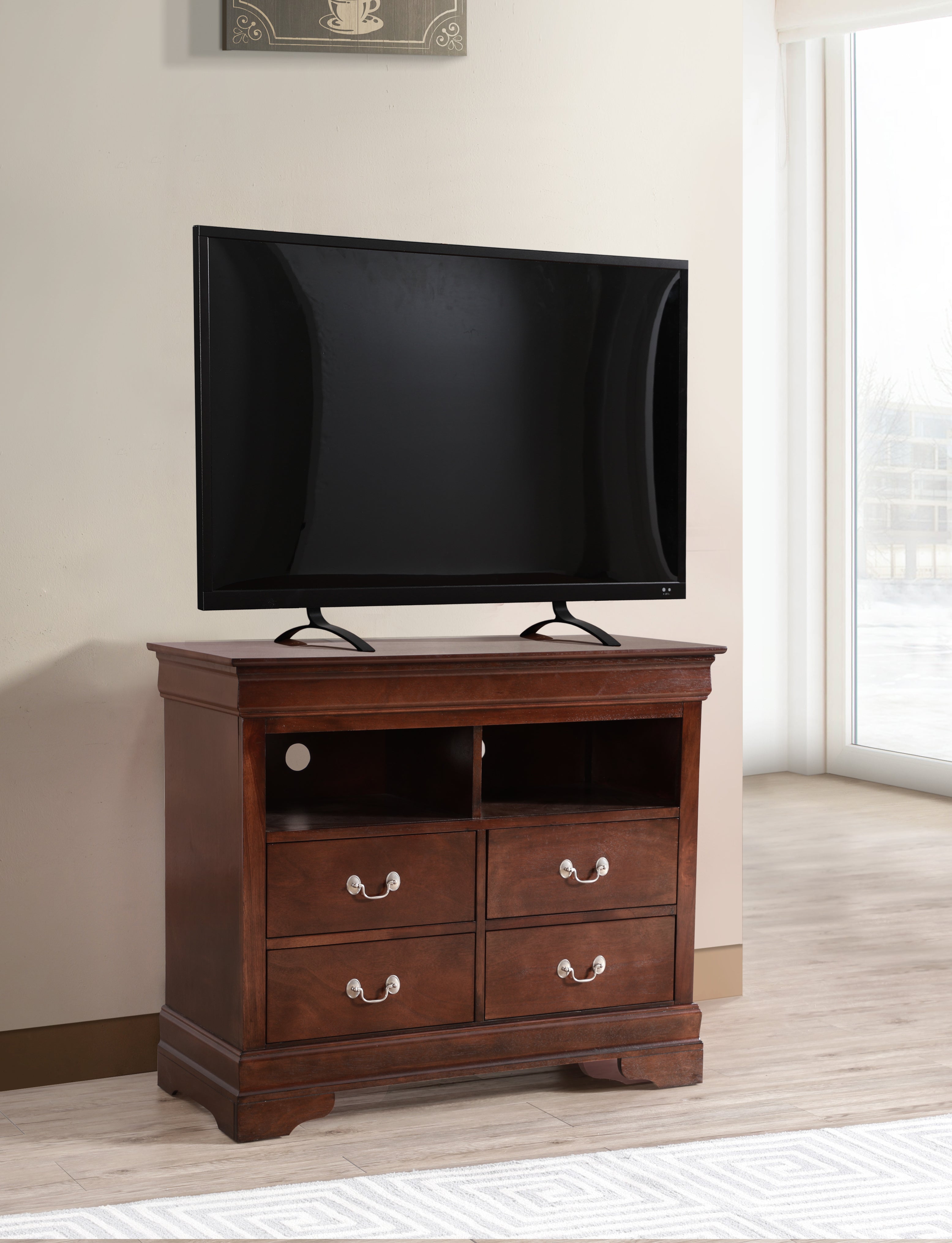 Glory Furniture Louis Phillipe G3125-TV Media Chest , Cappuccino