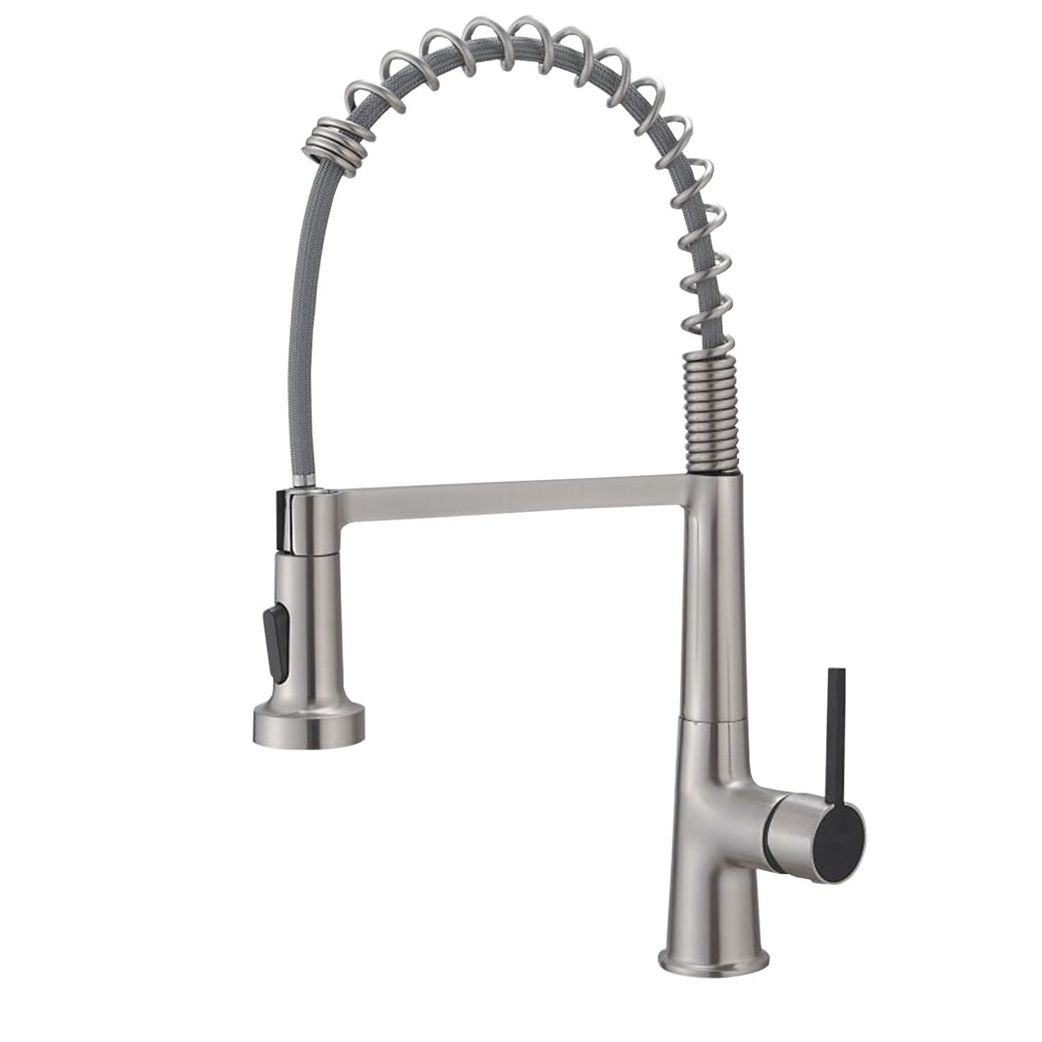 New Kitchen Single Handle pull-out faucet, stainless steel kitchen faucet with pull-out sprayer in Black